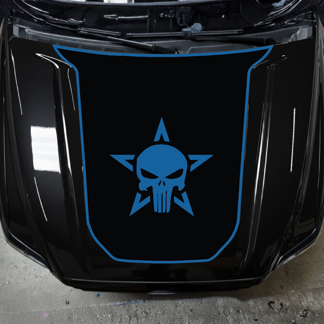 Hood Panel Decal/Sticker - Star Style Graphic Kit - For Toyota Tacoma 2016-2023 - Premium Vinyl