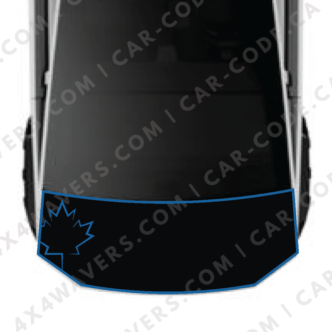 Hood Panel Decal/Sticker - Maple Leaf Graphic Kit - For Tesla Cybertruck - Premium Vinyl