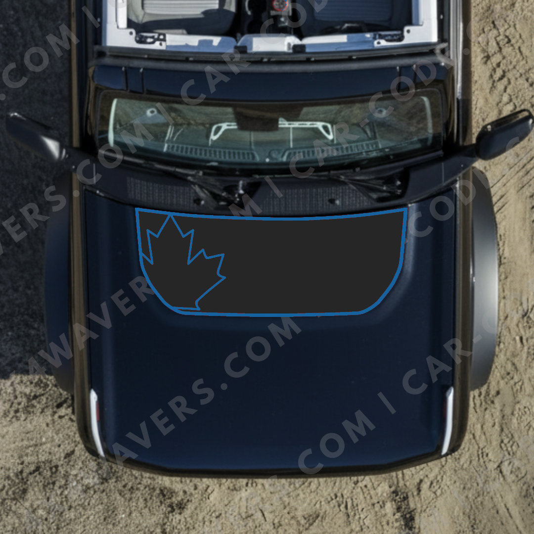 Hood Panel Decal/Sticker - Canada Leaf Graphic Kit - For Ford Bronco 2021-2024 - Premium Vinyl