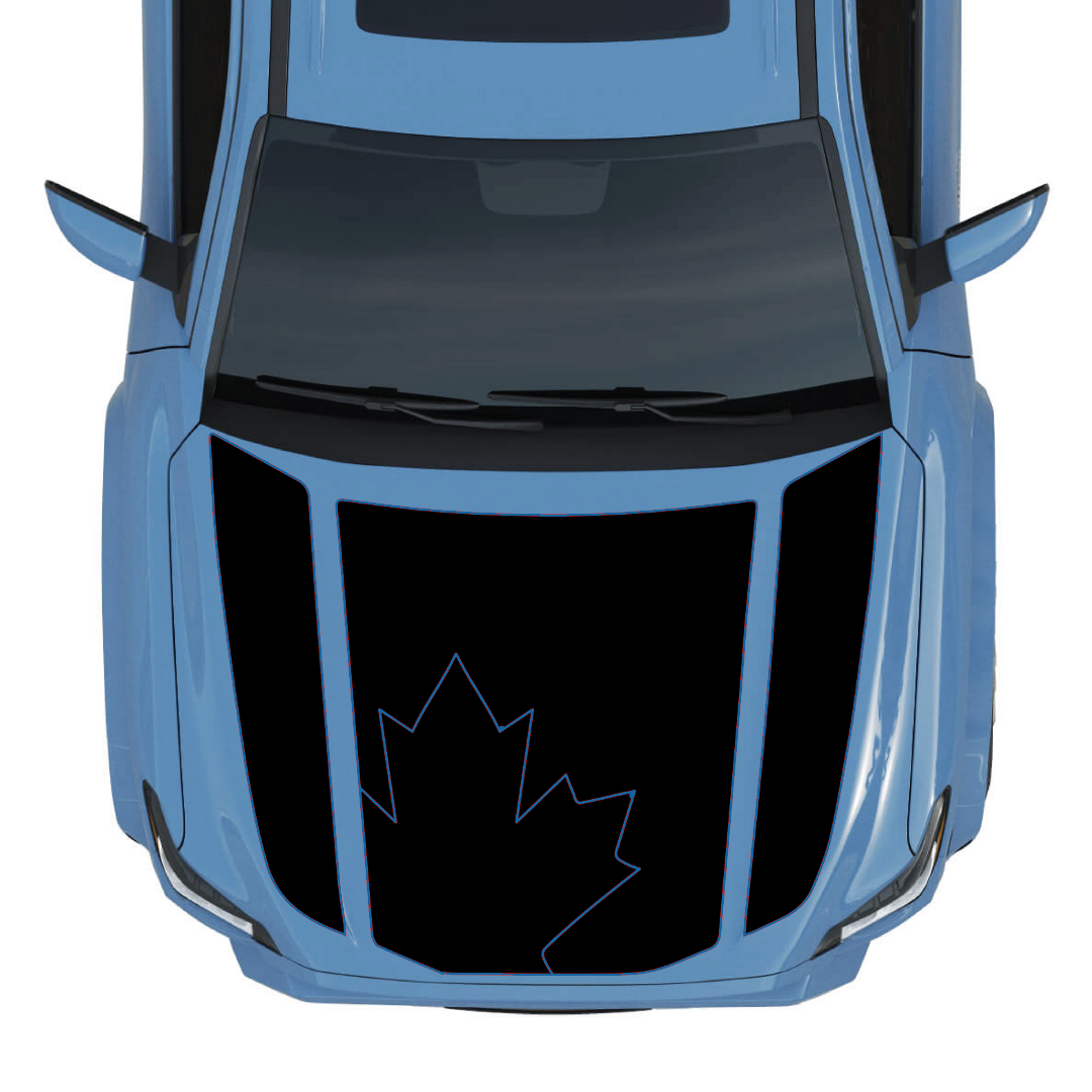 Hood Panel Decal/Sticker - Maple Leaf Graphic Kit - For Toyota 4Runner 2014-2024 - Premium Vinyl