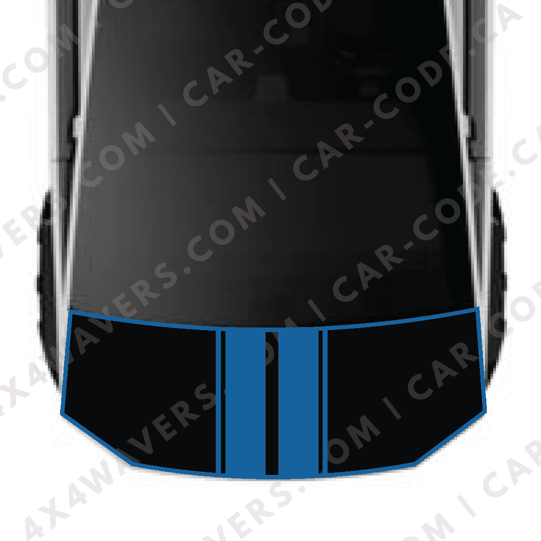 Hood Panel Decal/Sticker - Racing Stripes Graphic Kit - For Tesla Cybertruck - Premium Vinyl