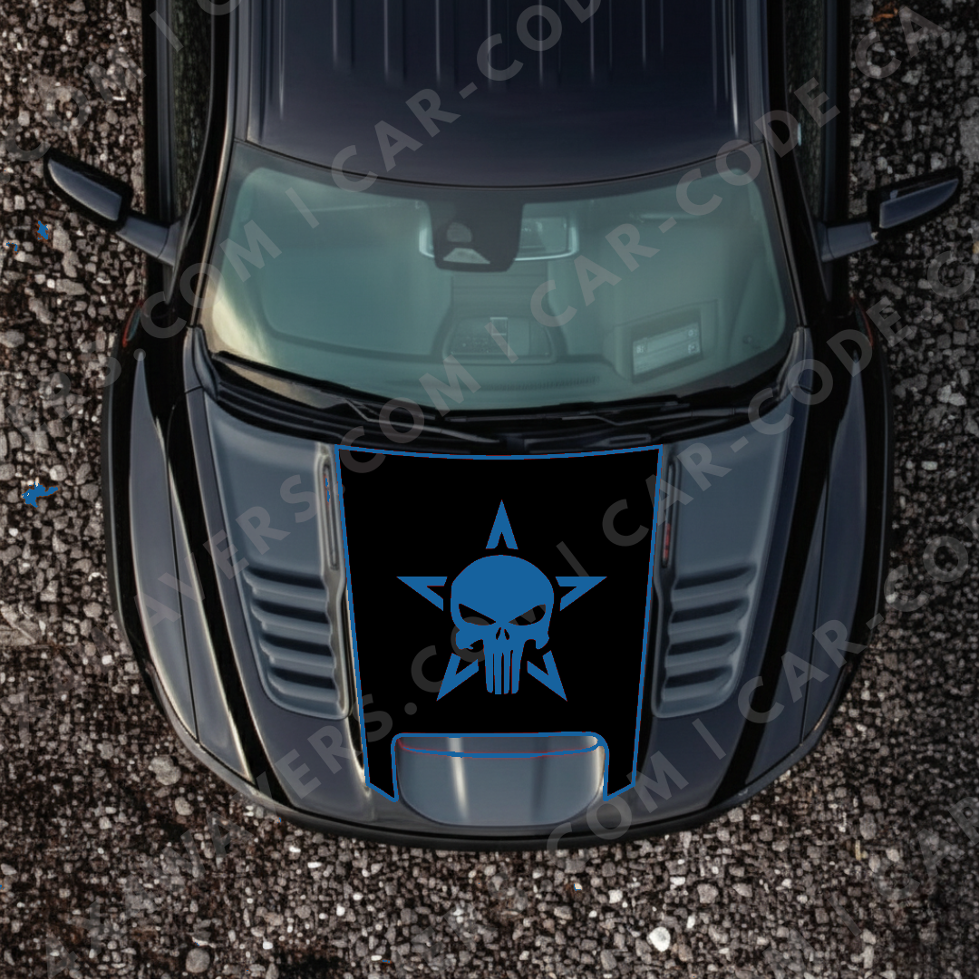 Hood Panel Decal/Sticker - Star Style Graphic Kit - For Ram 1500 2019-2024 TRX - Premium Vinyl