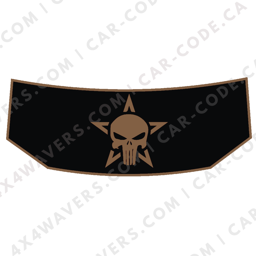 Hood Panel Decal/Sticker - Star Style Graphic Kit - For Tesla Cybertruck - Premium Vinyl