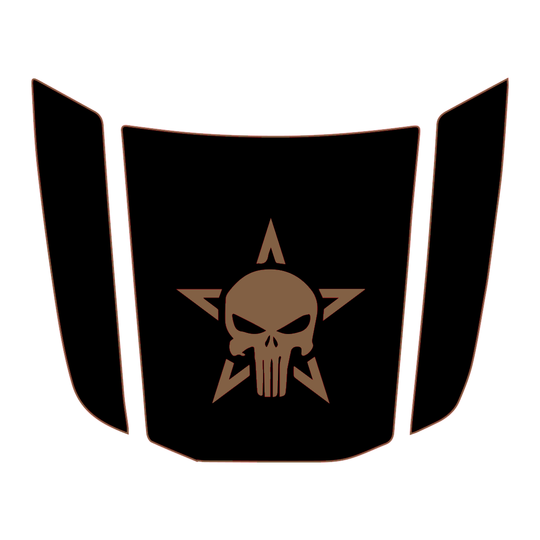 Hood Panel Decal/Sticker - Star Style Graphic Kit - For Toyota 4Runner 2014-2024 - Premium Vinyl