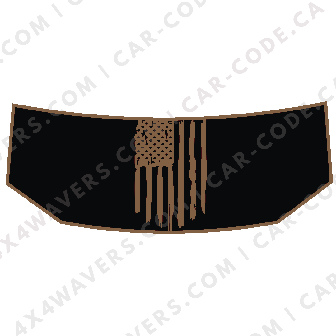 Hood Panel Decal/Sticker - USA Flag Graphic Kit - For Tesla Cybertruck - Premium Vinyl