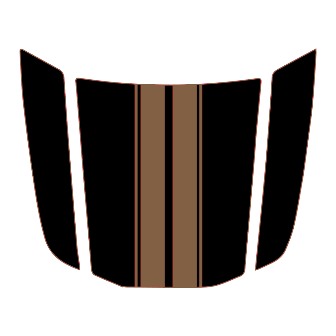 Hood Panel Decal/Sticker - Racing Stripes Graphic Kit - For Toyota 4Runner 2014-2024 - Premium Vinyl