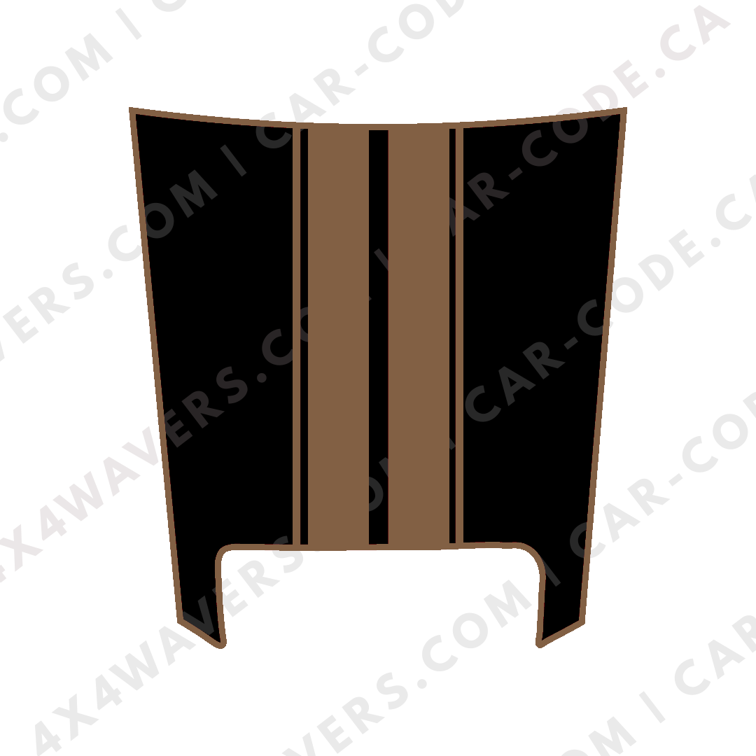 Hood Panel Decal/Sticker - Racing Stripes Graphic Kit - For Ram 1500 2019-2024 TRX - Premium Vinyl