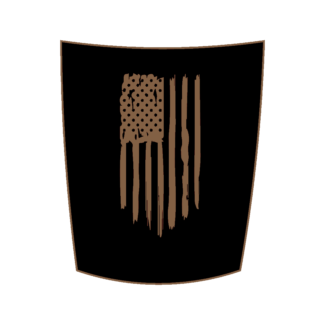 Hood Panel Decal/Sticker - USA Flag Graphic Kit - For Chevrolet Silverado 2019-2024 - Premium Vinyl