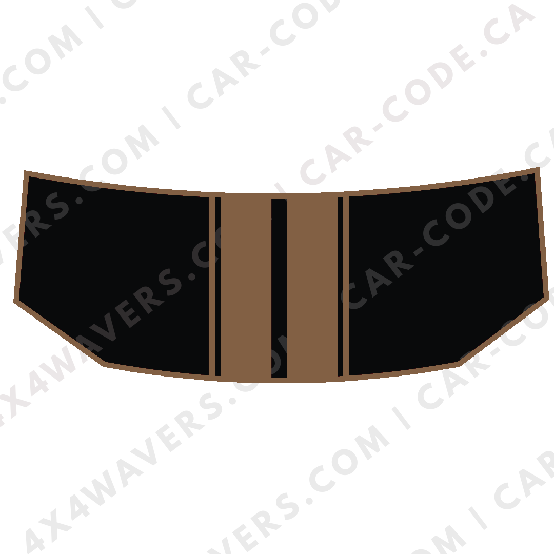 Hood Panel Decal/Sticker - Racing Stripes Graphic Kit - For Tesla Cybertruck - Premium Vinyl