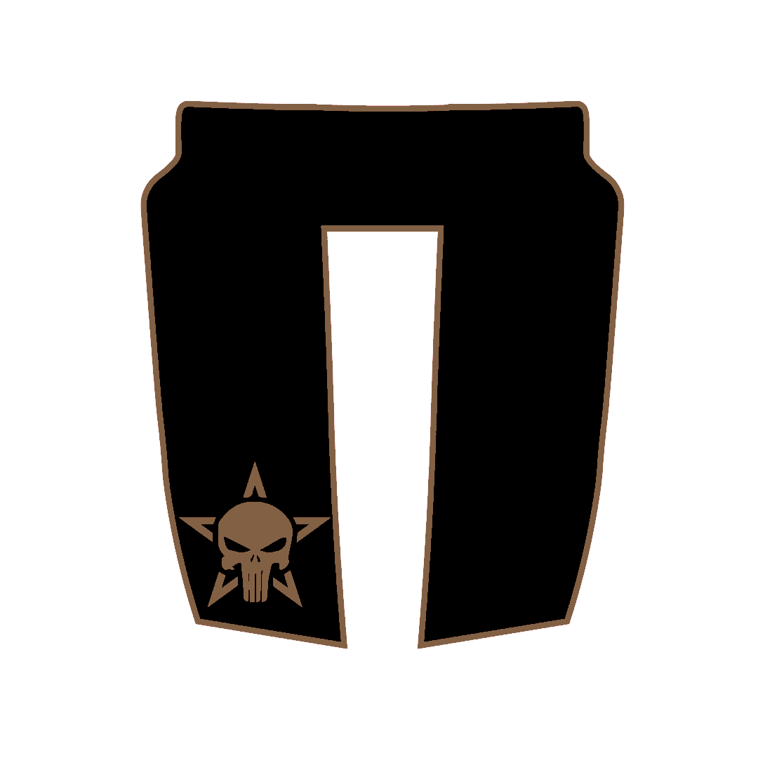 Hood Panel Decal/Sticker - Star Style Graphic Kit - For Ram 1500 2019-2025 Rebel - Premium Vinyl