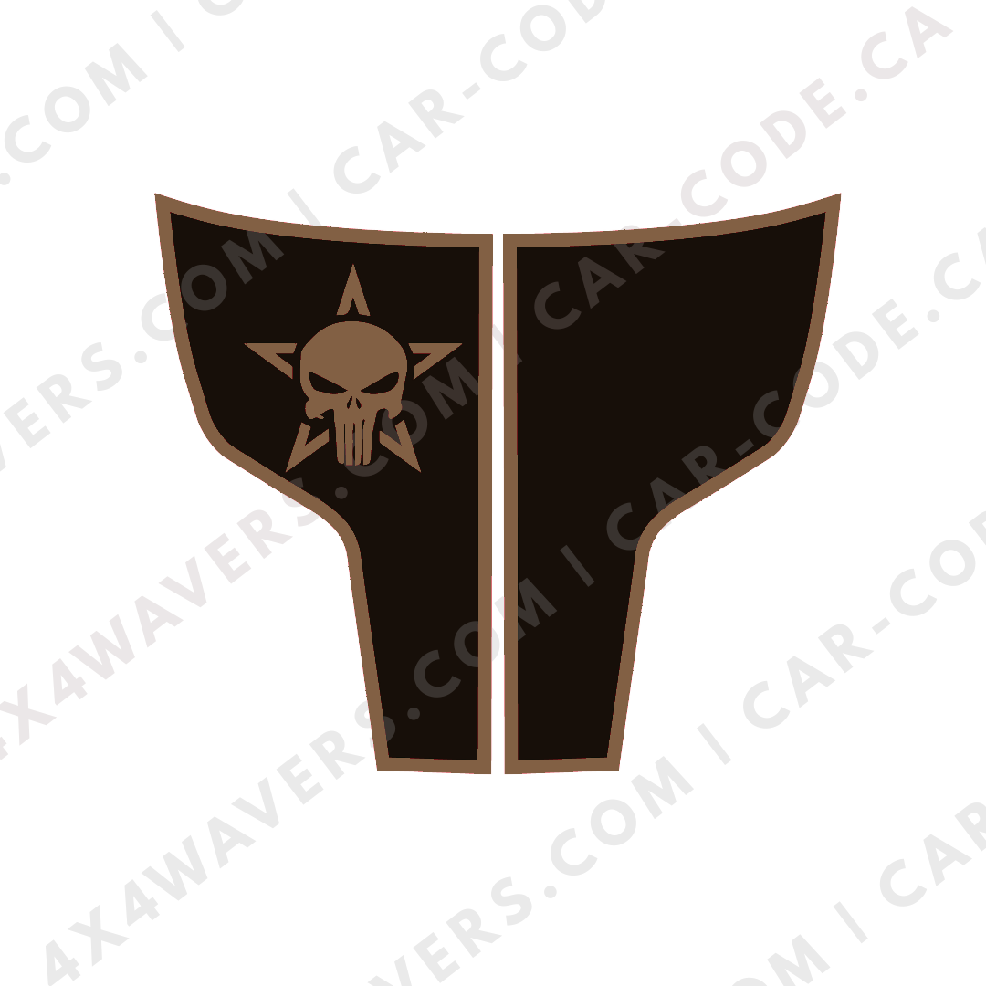 Hood Panel Decal/Sticker - Star Style Graphic Kit - For Ram 1500 2009-2018 Rebel - Premium Vinyl