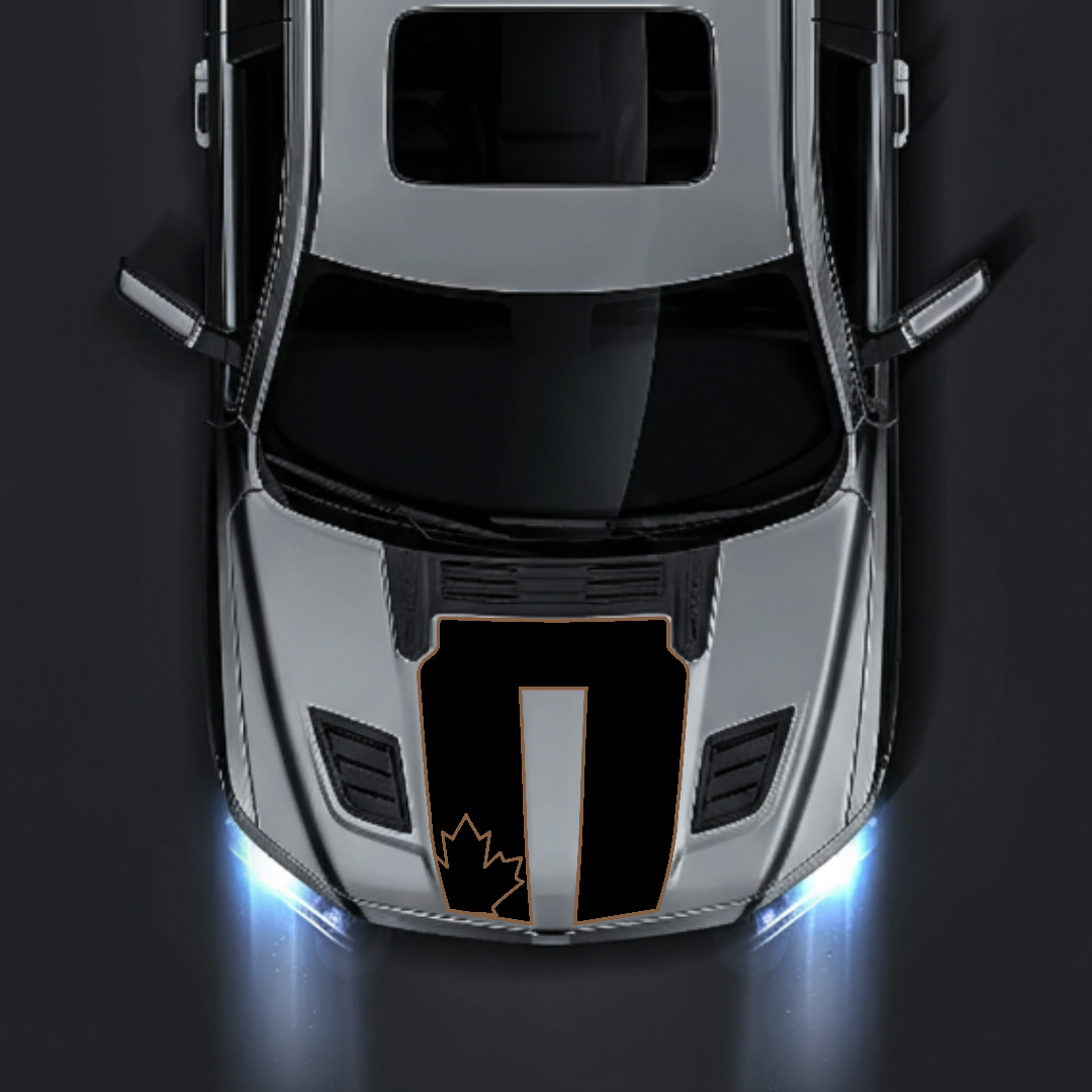 Hood Panel Decal/Sticker - Plain Style Graphic Kit - For Ram 1500 2019-2025 Rebel - Premium Vinyl