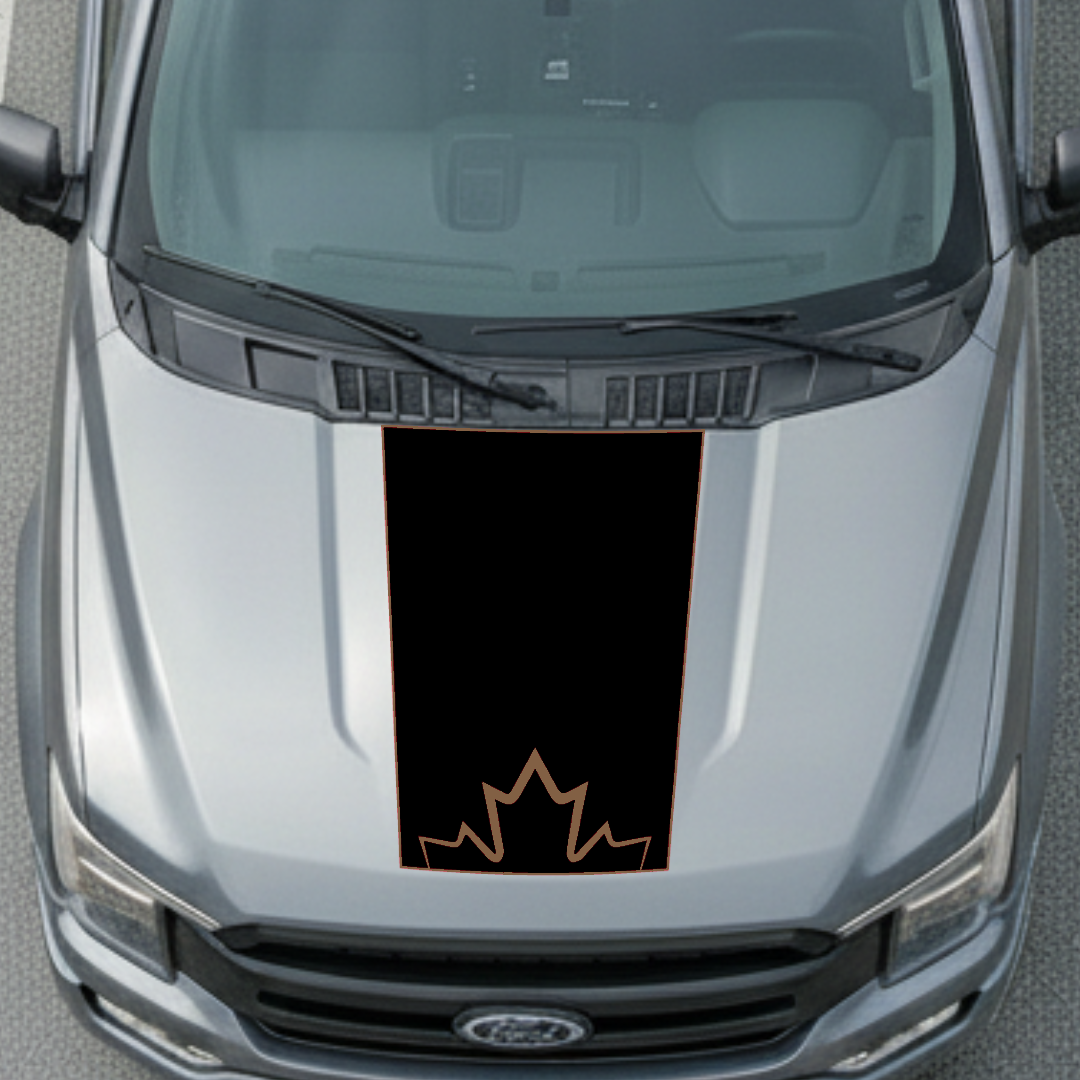 Hood Panel Decal/Sticker - Canada Style Graphic Kit - For Ford F-150 2017-2026 - Premium Vinyl