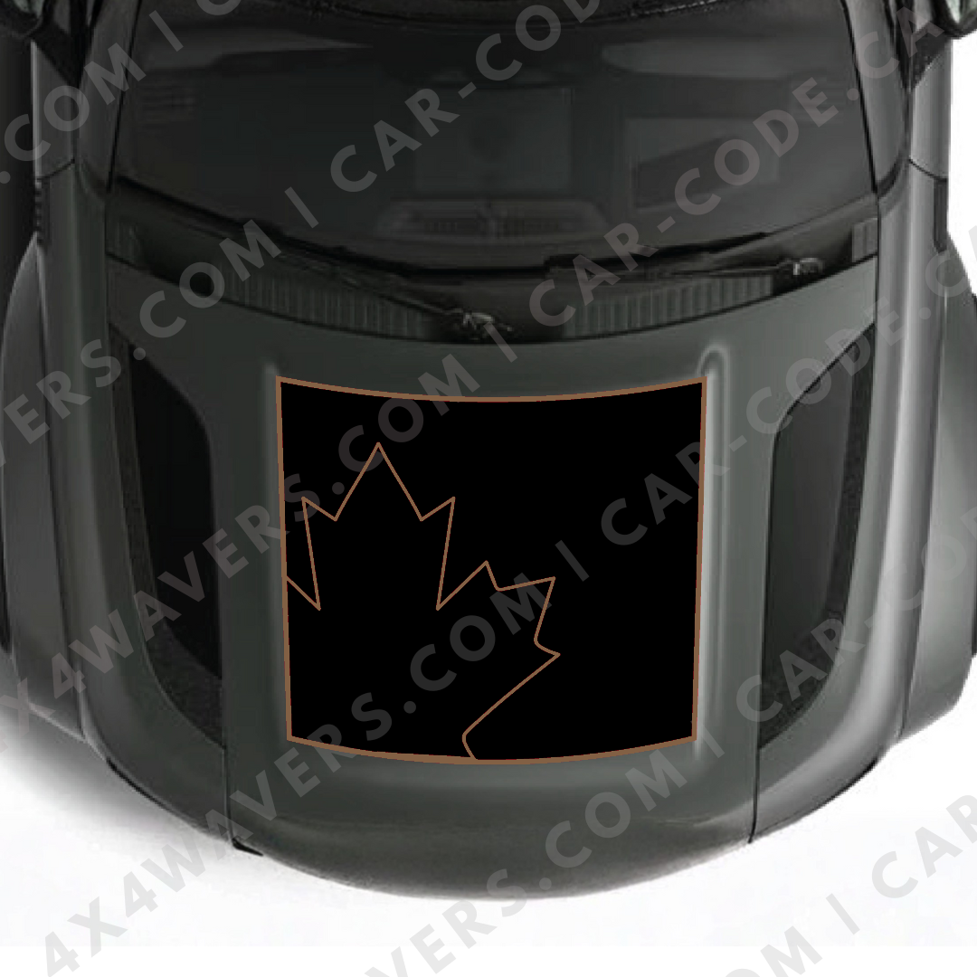 Hood Panel Decal/Sticker - Canada Leaf Graphic Kit - For Land Rover Defender 2020-2024 - Premium Vinyl