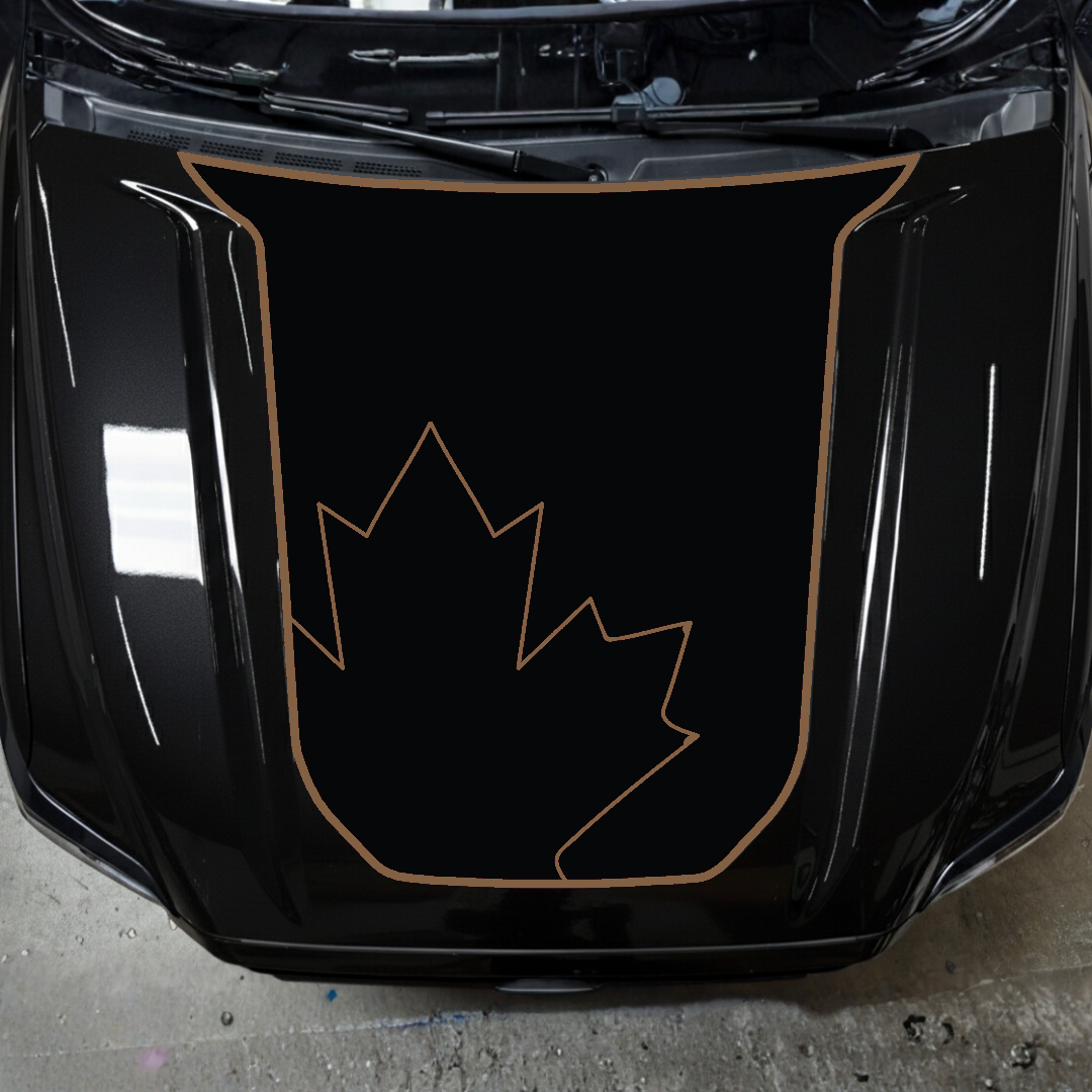 Hood Panel Decal/Sticker - Maple Leaf Graphic Kit - For Toyota Tacoma 2016-2023 - Premium Vinyl