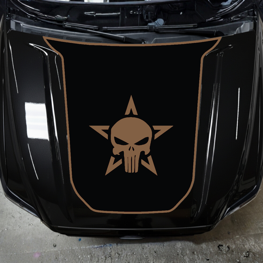 Hood Panel Decal/Sticker - Star Style Graphic Kit - For Toyota Tacoma 2016-2023 - Premium Vinyl