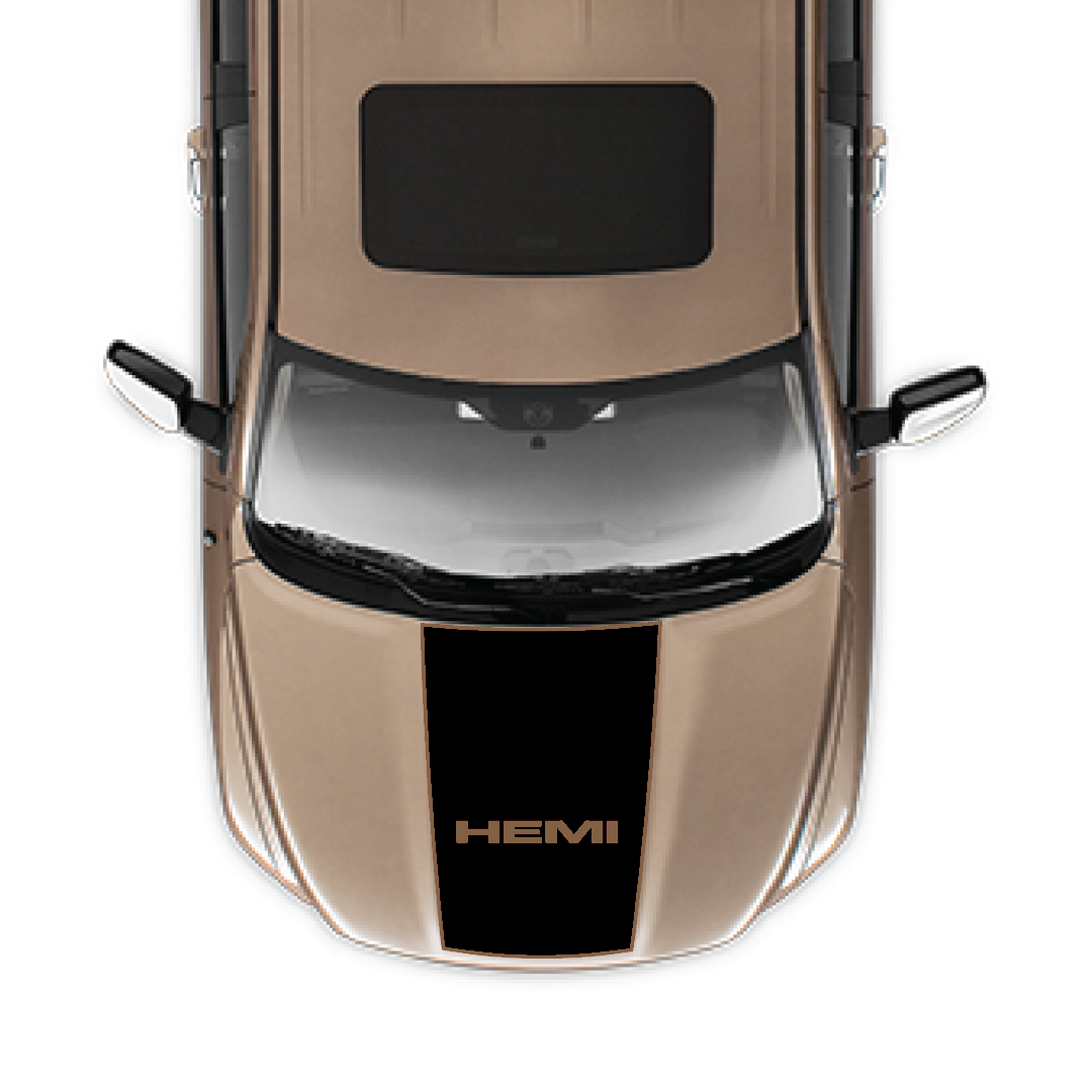 Hood Panel Decal/Sticker - Sports Style Graphic Kit - For Ram 1500 2009-2018 - Premium Vinyl