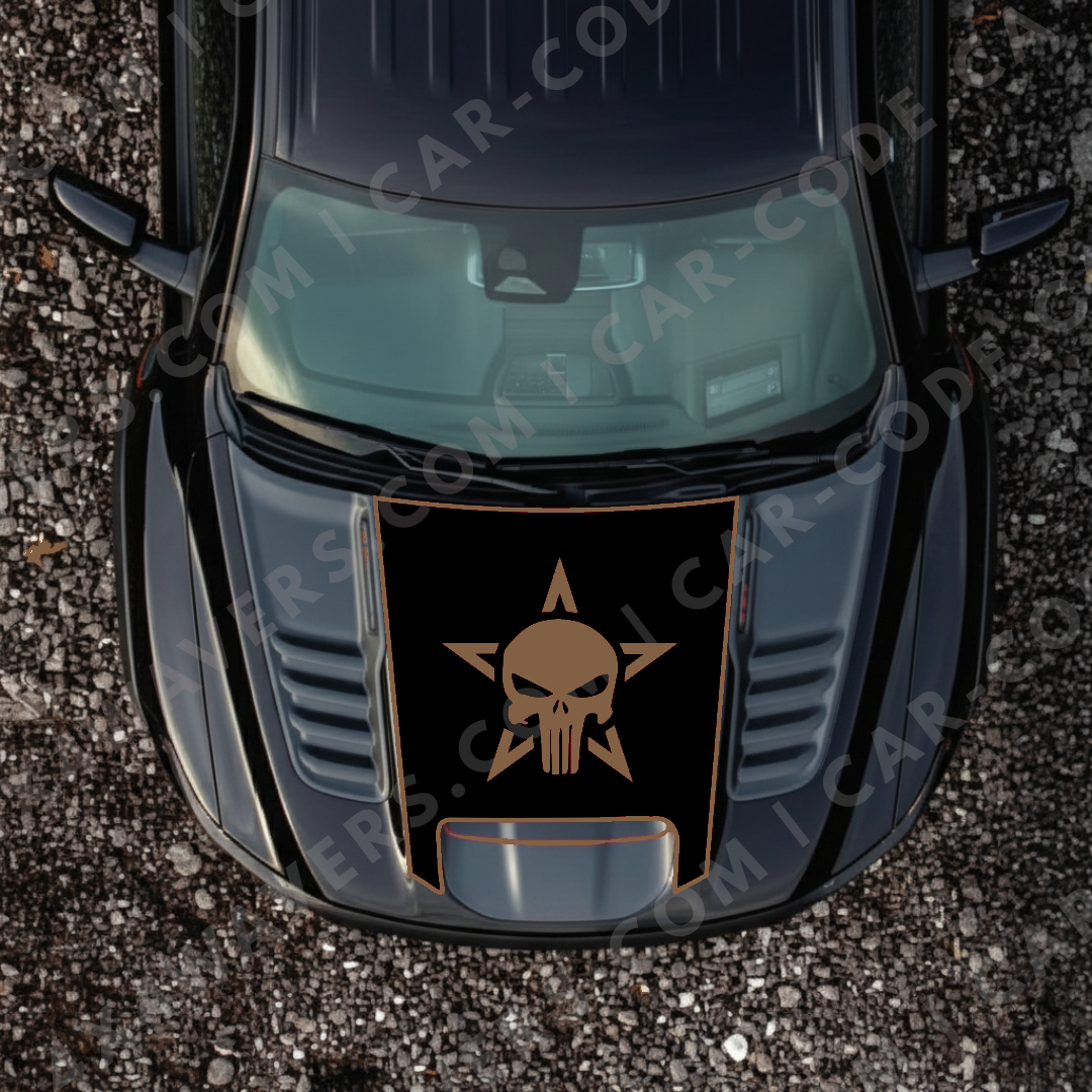 Hood Panel Decal/Sticker - Star Style Graphic Kit - For Ram 1500 2019-2024 TRX - Premium Vinyl