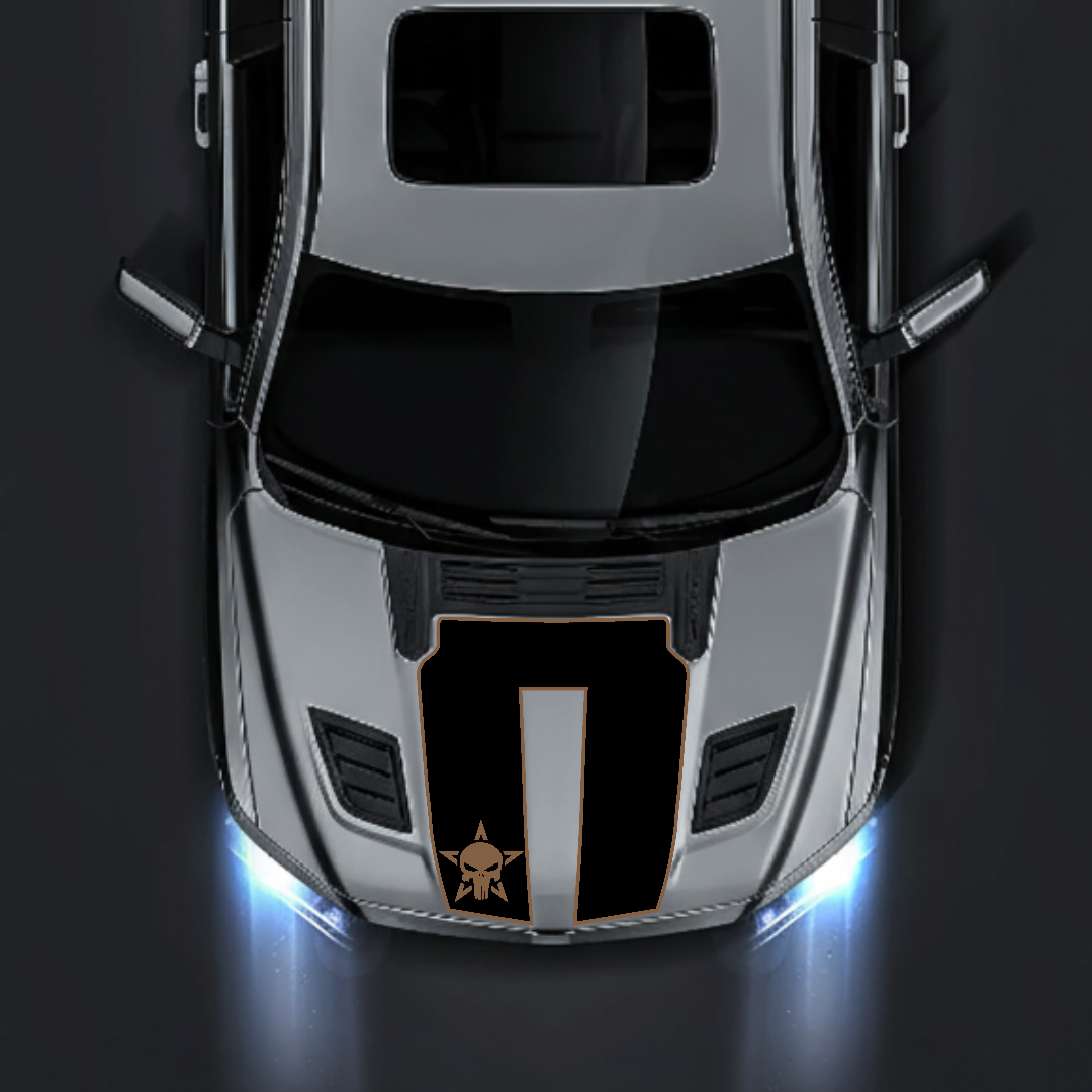 Hood Panel Decal/Sticker - Star Style Graphic Kit - For Ram 1500 2019-2025 Rebel - Premium Vinyl