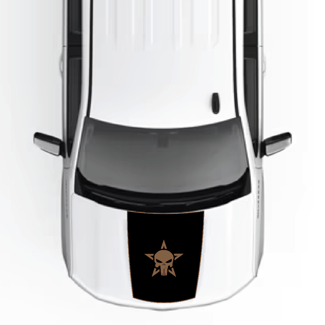 Hood Panel Decal/Sticker - Star Style Graphic Kit - For Chevrolet Silverado 2019-2024 - Premium Vinyl