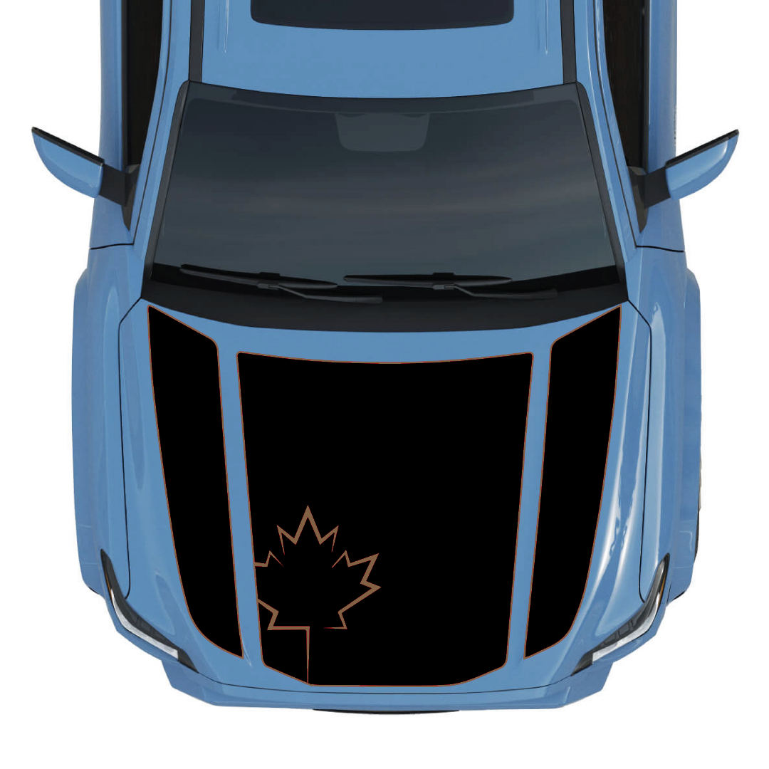 Hood Panel Decal/Sticker - Canada Leaf Graphic Kit - For Toyota 4Runner 2014-2024 - Premium Vinyl