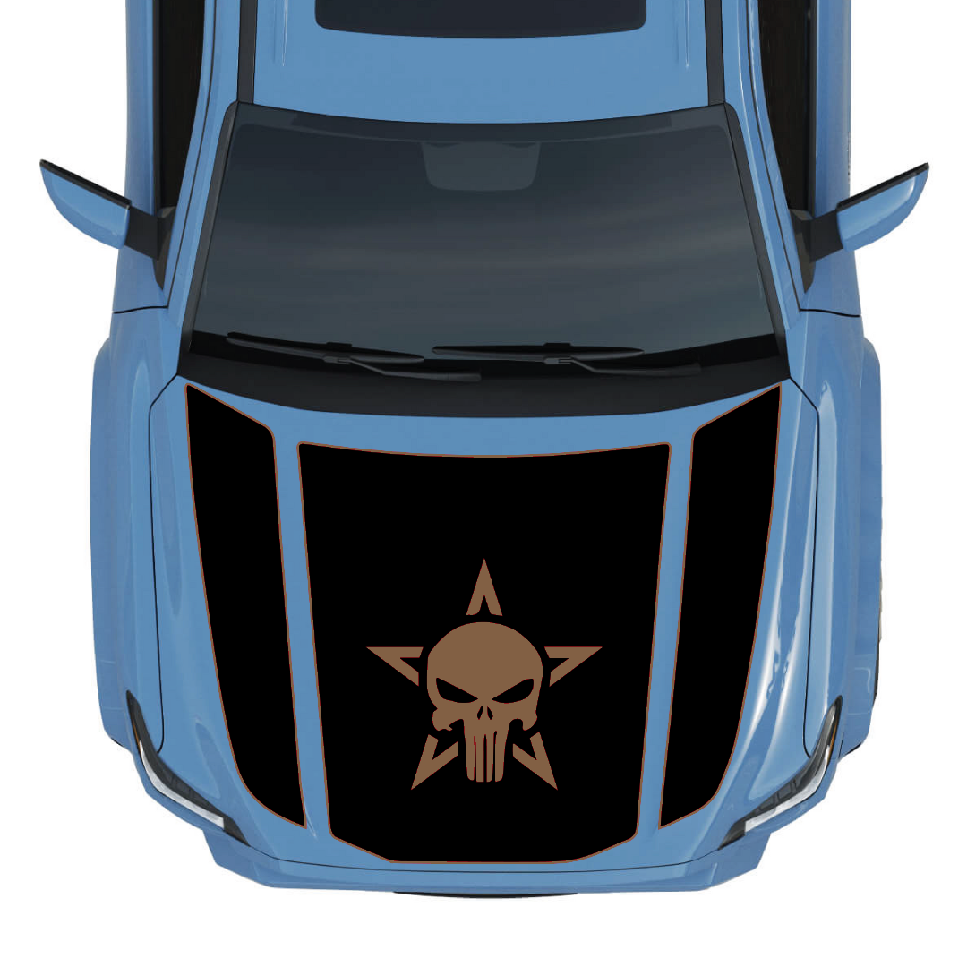 Hood Panel Decal/Sticker - Star Style Graphic Kit - For Toyota 4Runner 2014-2024 - Premium Vinyl