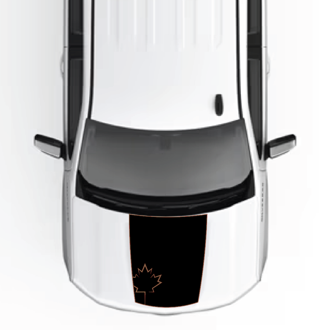 Hood Panel Decal/Sticker - Maple Leaf Graphic Kit - For Chevrolet Silverado 2019-2024 - Premium Vinyl
