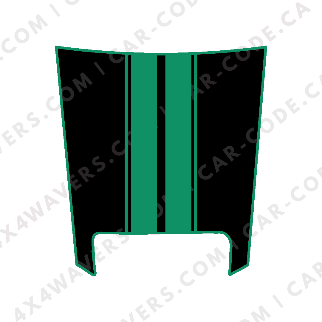 Hood Panel Decal/Sticker - Racing Stripes Graphic Kit - For Ram 1500 2019-2024 TRX - Premium Vinyl