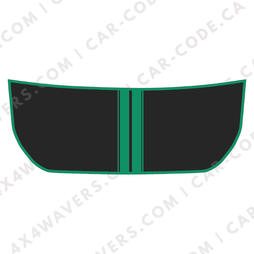 Hood Panel Decal/Sticker - Racing Stripes Graphic Kit - For Ford Bronco 2021-2024 - Premium Vinyl