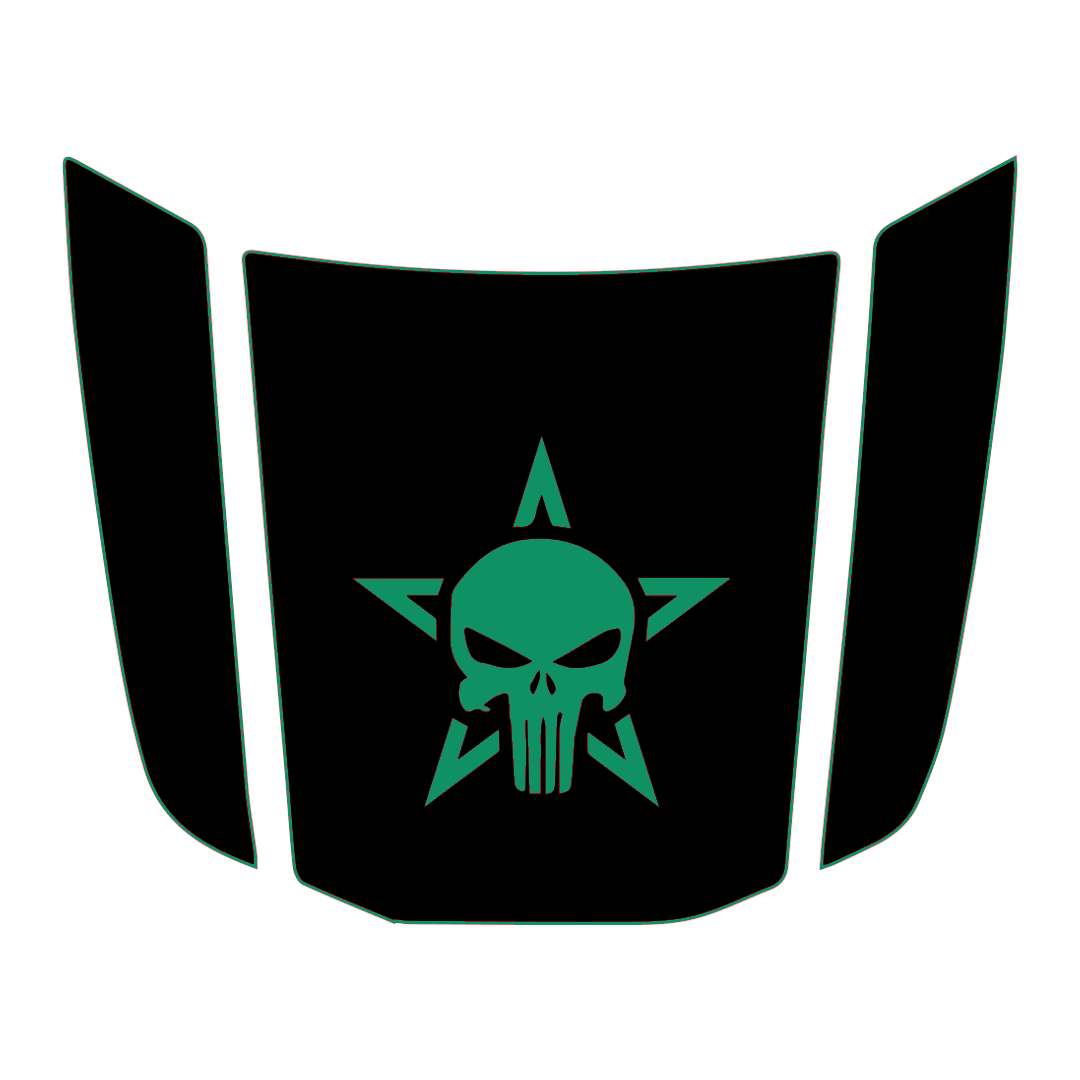 Hood Panel Decal/Sticker - Star Style Graphic Kit - For Toyota 4Runner 2014-2024 - Premium Vinyl