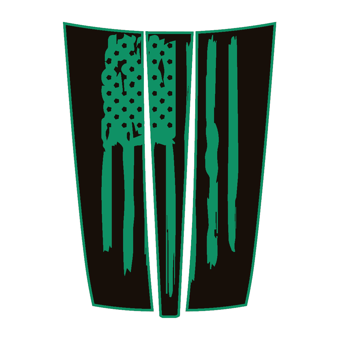 Hood Panel Decal/Sticker - USA flag Graphic Kit - For Ram 1500 2019-2025 - Premium Vinyl