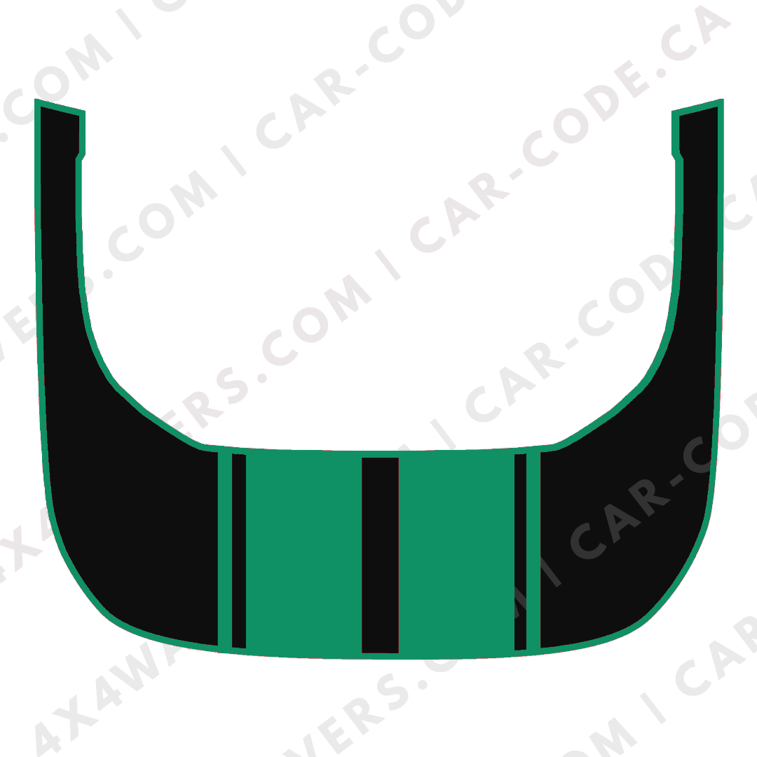 Hood Panel Decal/Sticker - Racing Stripes Graphic Kit - For Ford Bronco Raptor 2021-2024 - Premium Vinyl