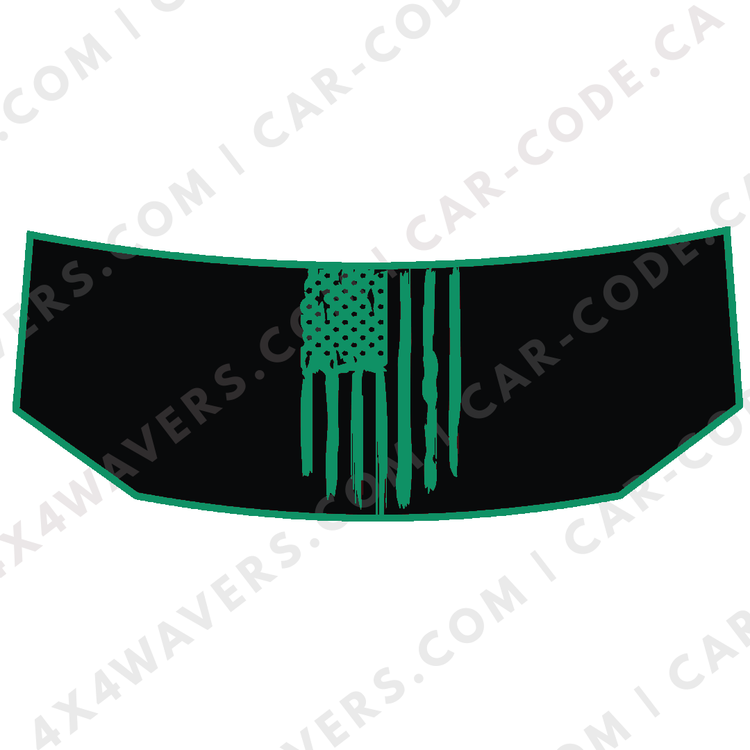 Hood Panel Decal/Sticker - USA Flag Graphic Kit - For Tesla Cybertruck - Premium Vinyl