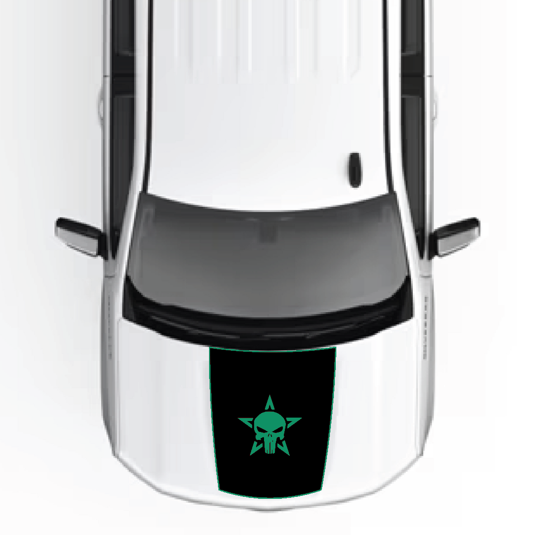 Hood Panel Decal/Sticker - Star Style Graphic Kit - For Chevrolet Silverado 2019-2024 - Premium Vinyl