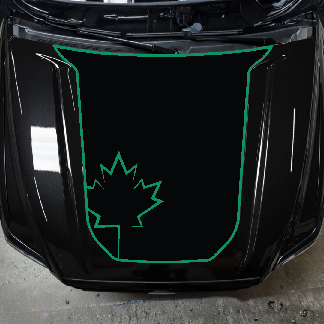 Hood Panel Decal/Sticker - Canada Leaf Graphic Kit - For Toyota Tacoma 2016-2023 - Premium Vinyl