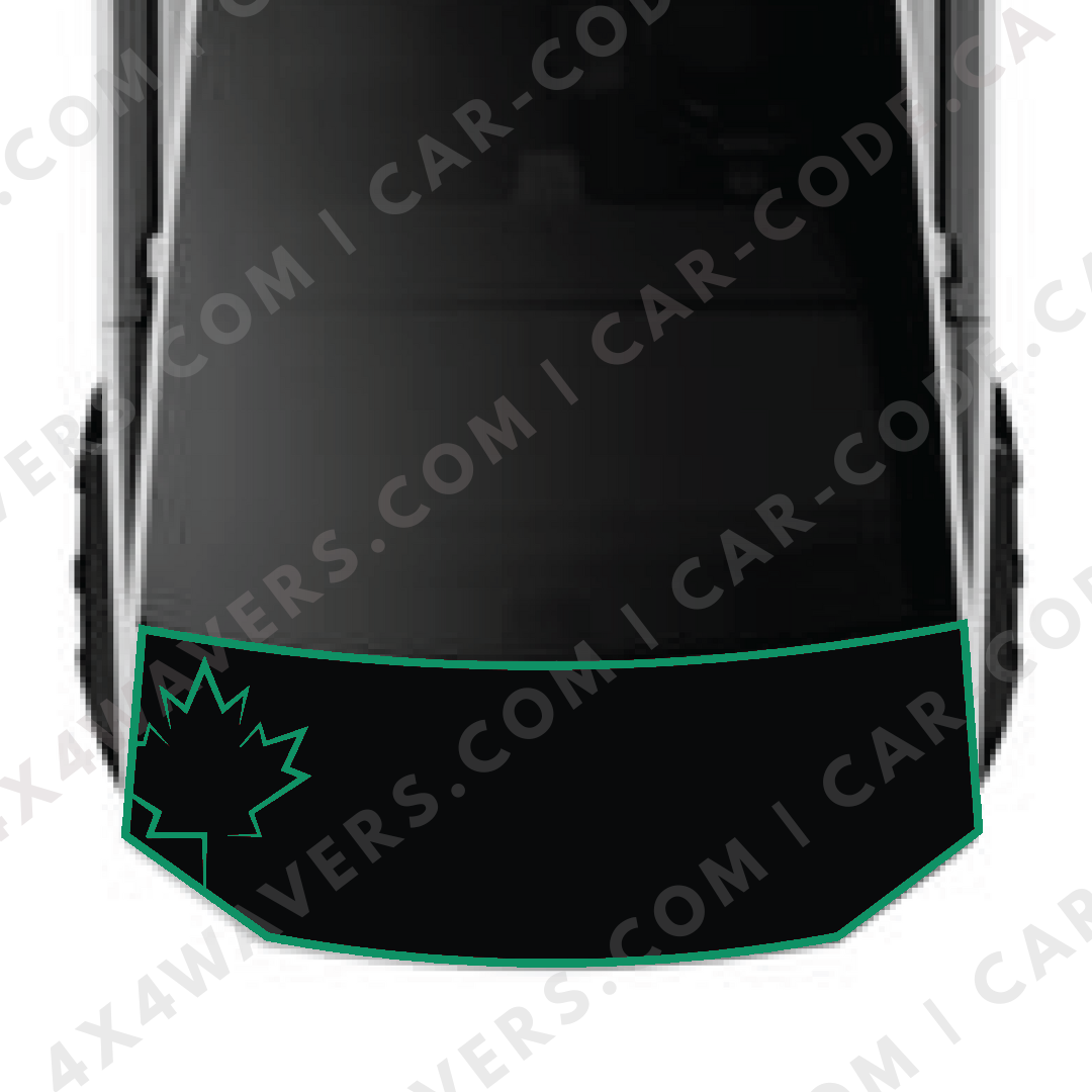 Hood Panel Decal/Sticker - Maple Leaf Graphic Kit - For Tesla Cybertruck - Premium Vinyl