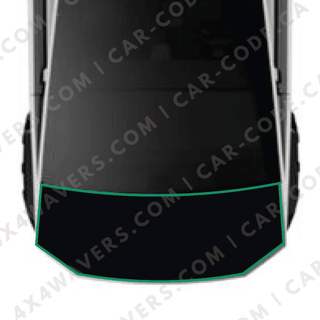 Hood Panel Decal/Sticker -  Plain Style Graphic Kit - For Tesla Cybertruck - Premium Vinyl