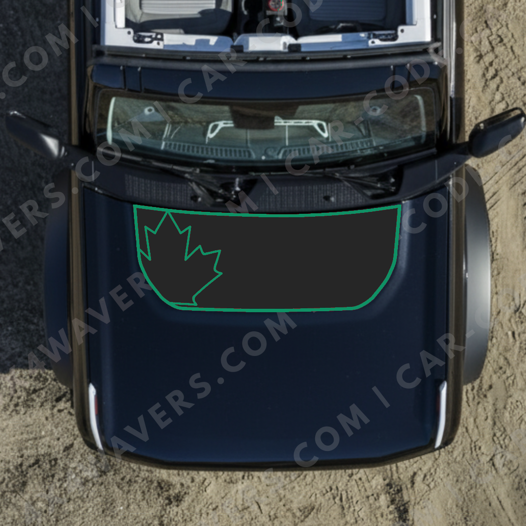 Hood Panel Decal/Sticker - Canada Leaf Graphic Kit - For Ford Bronco 2021-2024 - Premium Vinyl