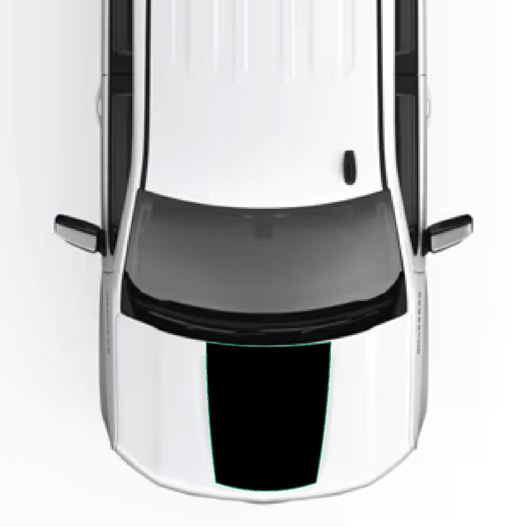 Hood Panel Decal/Sticker - Plain Style Graphic Kit - For Chevrolet Silverado 2019-2024 - Premium Vinyl