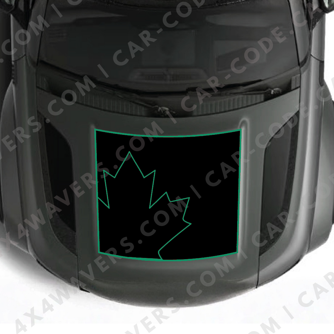 Hood Panel Decal/Sticker - Canada Leaf Graphic Kit - For Land Rover Defender 2020-2024 - Premium Vinyl