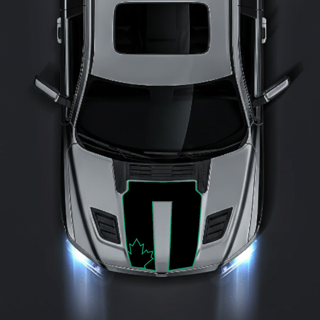 Hood Panel Decal/Sticker - Plain Style Graphic Kit - For Ram 1500 2019-2025 Rebel - Premium Vinyl