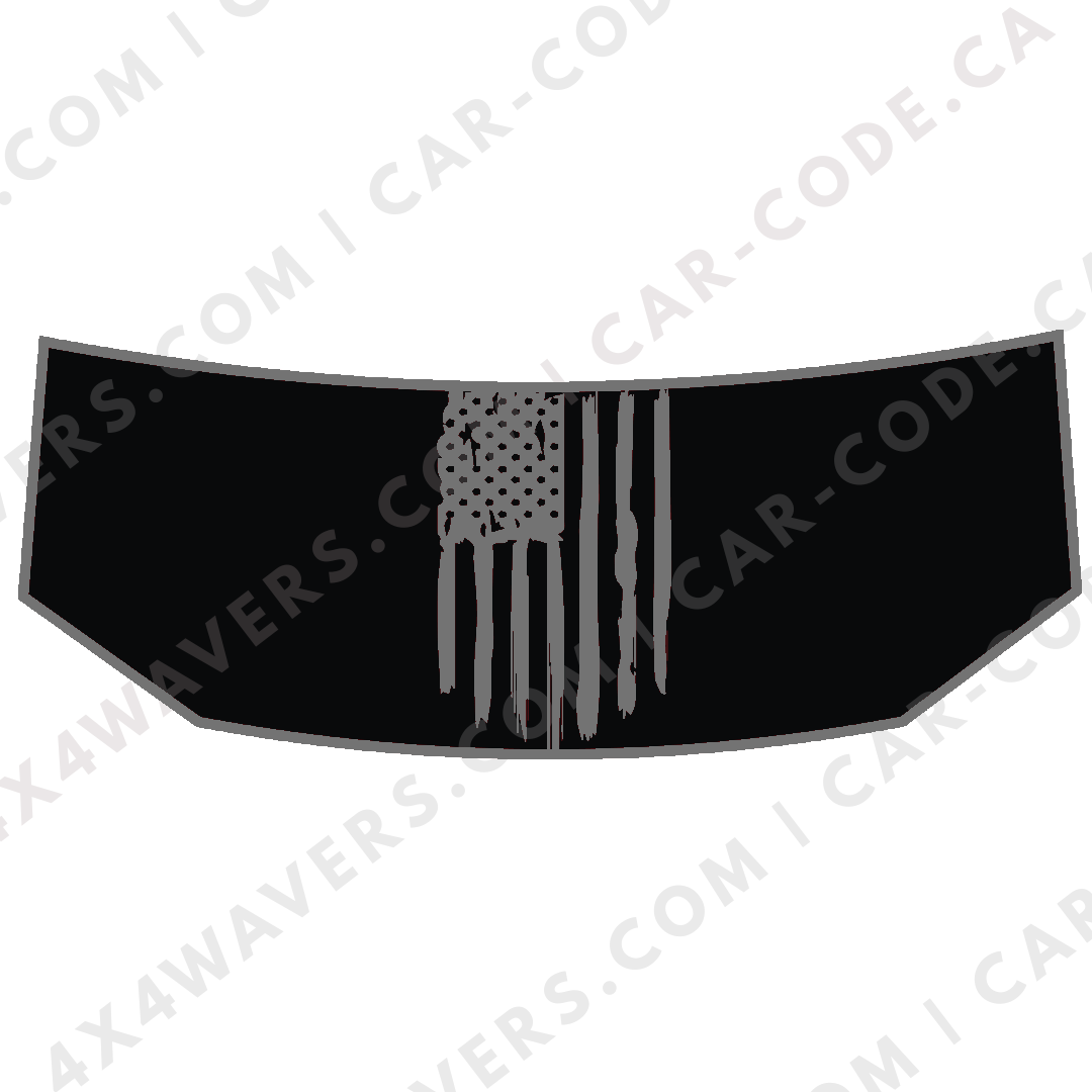 Hood Panel Decal/Sticker - USA Flag Graphic Kit - For Tesla Cybertruck - Premium Vinyl