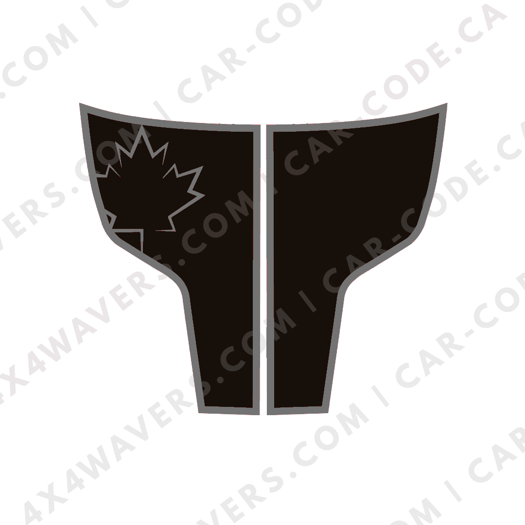Hood Panel Decal/Sticker - Canada Leaf Graphic Kit - For Ram 1500 2009-2018 Rebel - Premium Vinyl