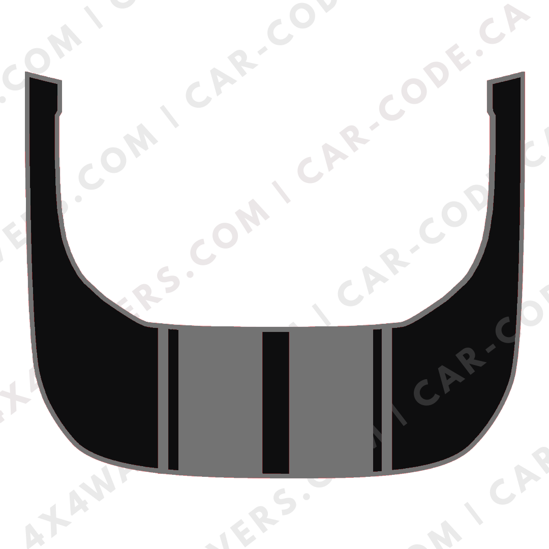 Hood Panel Decal/Sticker - Racing Stripes Graphic Kit - For Ford Bronco Raptor 2021-2024 - Premium Vinyl