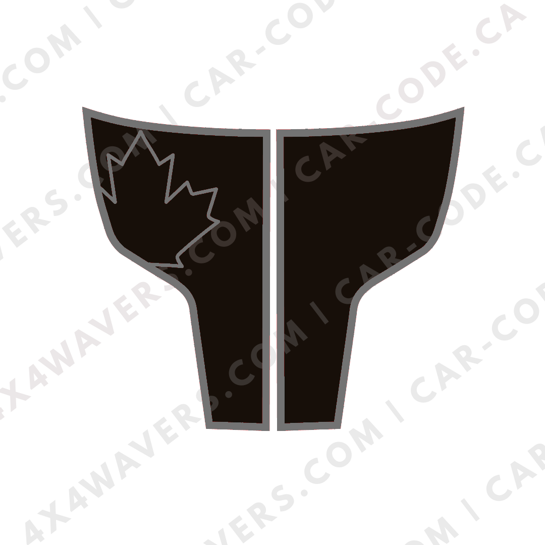 Hood Panel Decal/Sticker - Maple Leaf Graphic Kit - For Ram 1500 2009-2018 Rebel - Premium Vinyl