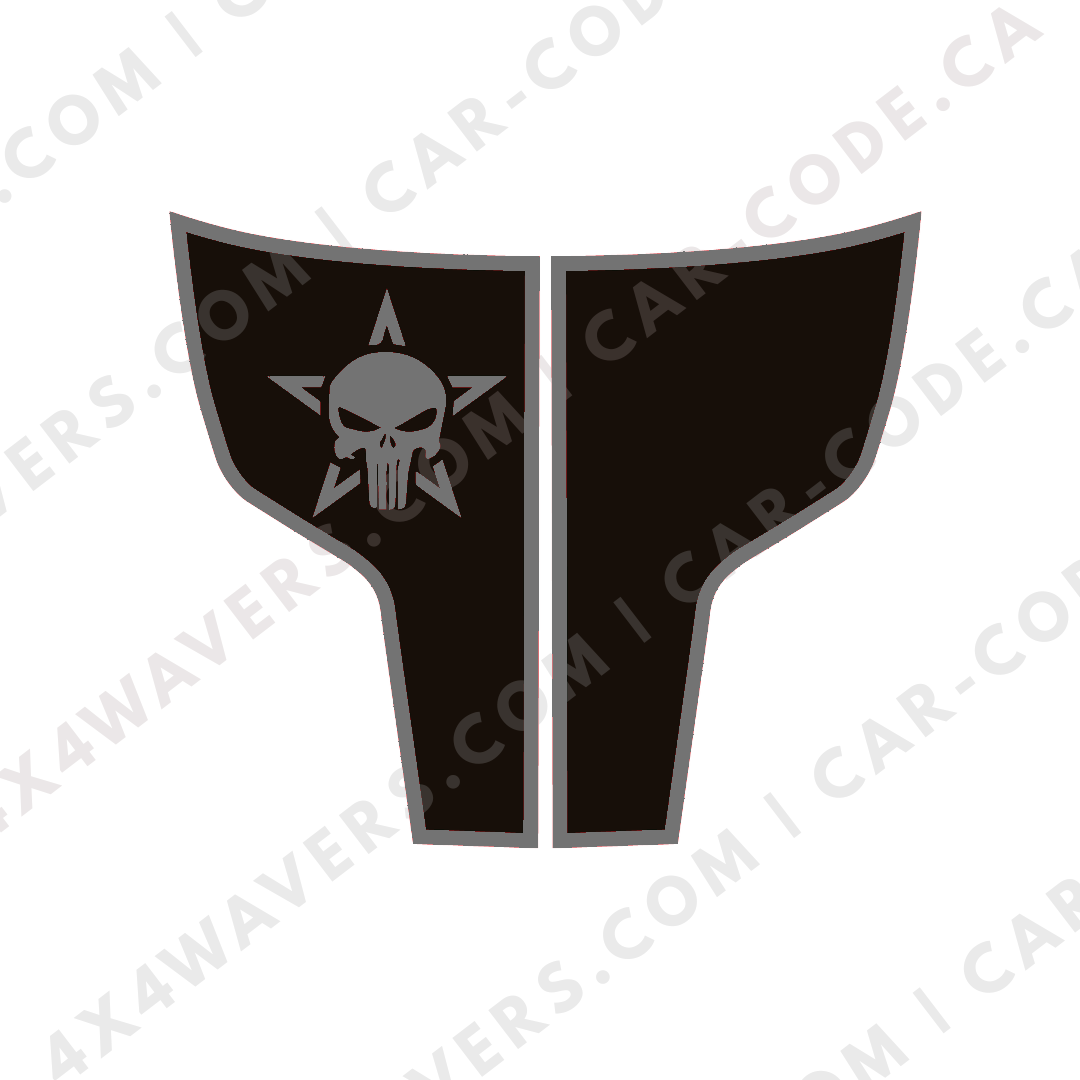 Hood Panel Decal/Sticker - Star Style Graphic Kit - For Ram 1500 2009-2018 Rebel - Premium Vinyl