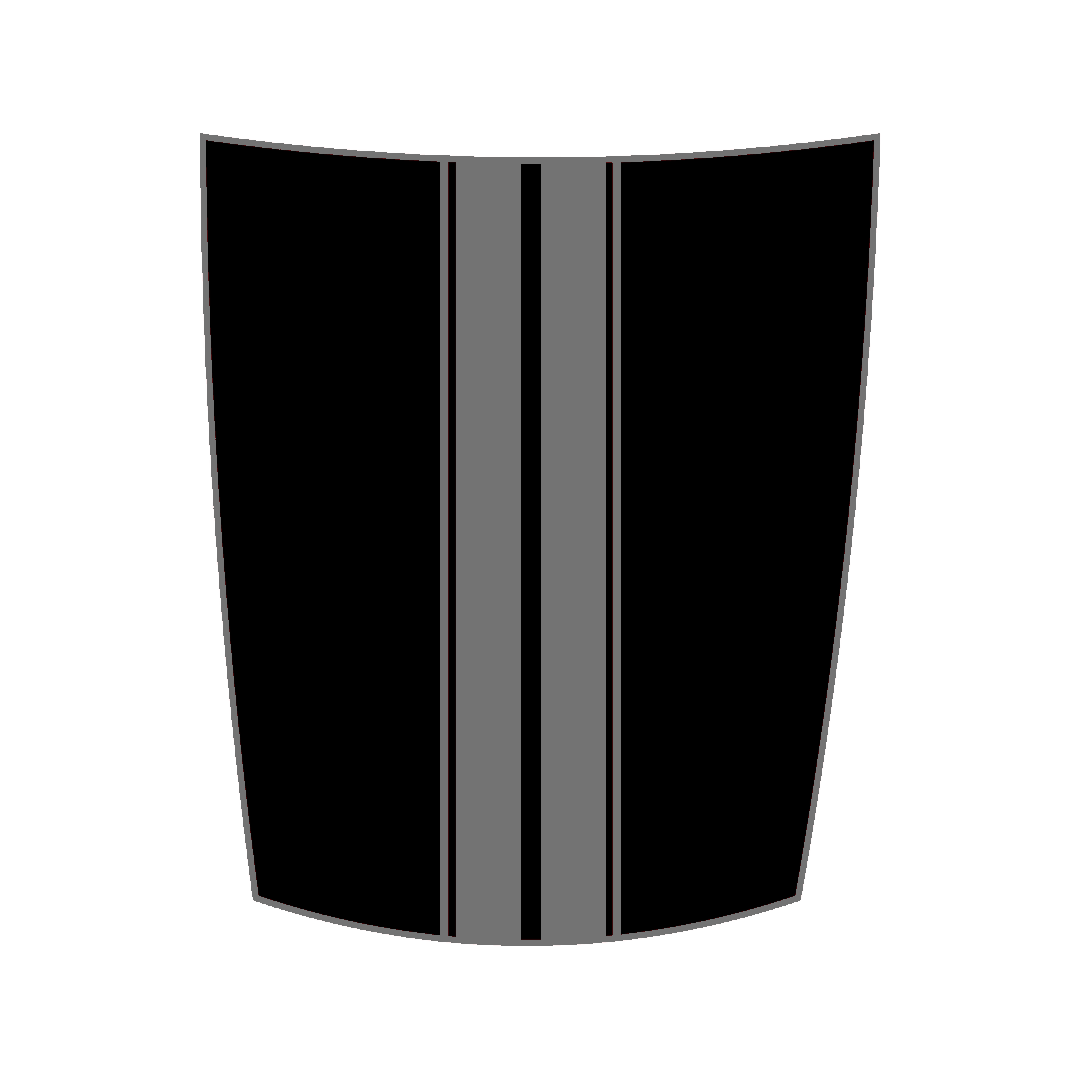 Hood Panel Decal/Sticker - Racing Stripes Graphic Kit - For Chevrolet Silverado 2019-2024 - Premium Vinyl