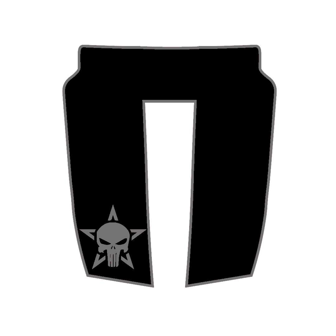 Hood Panel Decal/Sticker - Star Style Graphic Kit - For Ram 1500 2019-2025 Rebel - Premium Vinyl