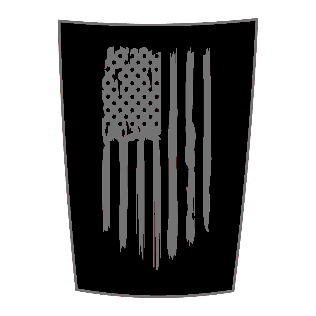 Hood Panel Decal/Sticker - USA flag Graphic Kit - For Ram 1500 2009-2018 - Premium Vinyl