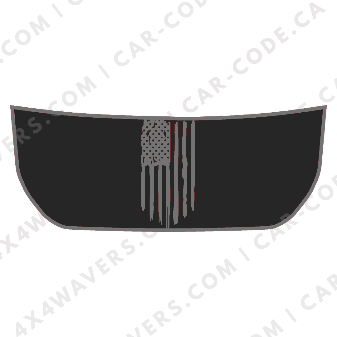 Hood Panel Decal/Sticker - USA Flag Graphic Kit - For Ford Bronco 2021-2024 - Premium Vinyl